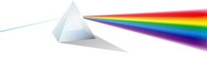 prisma con colores arcoíris