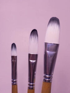 Pinceles de lengua de gato o filbert